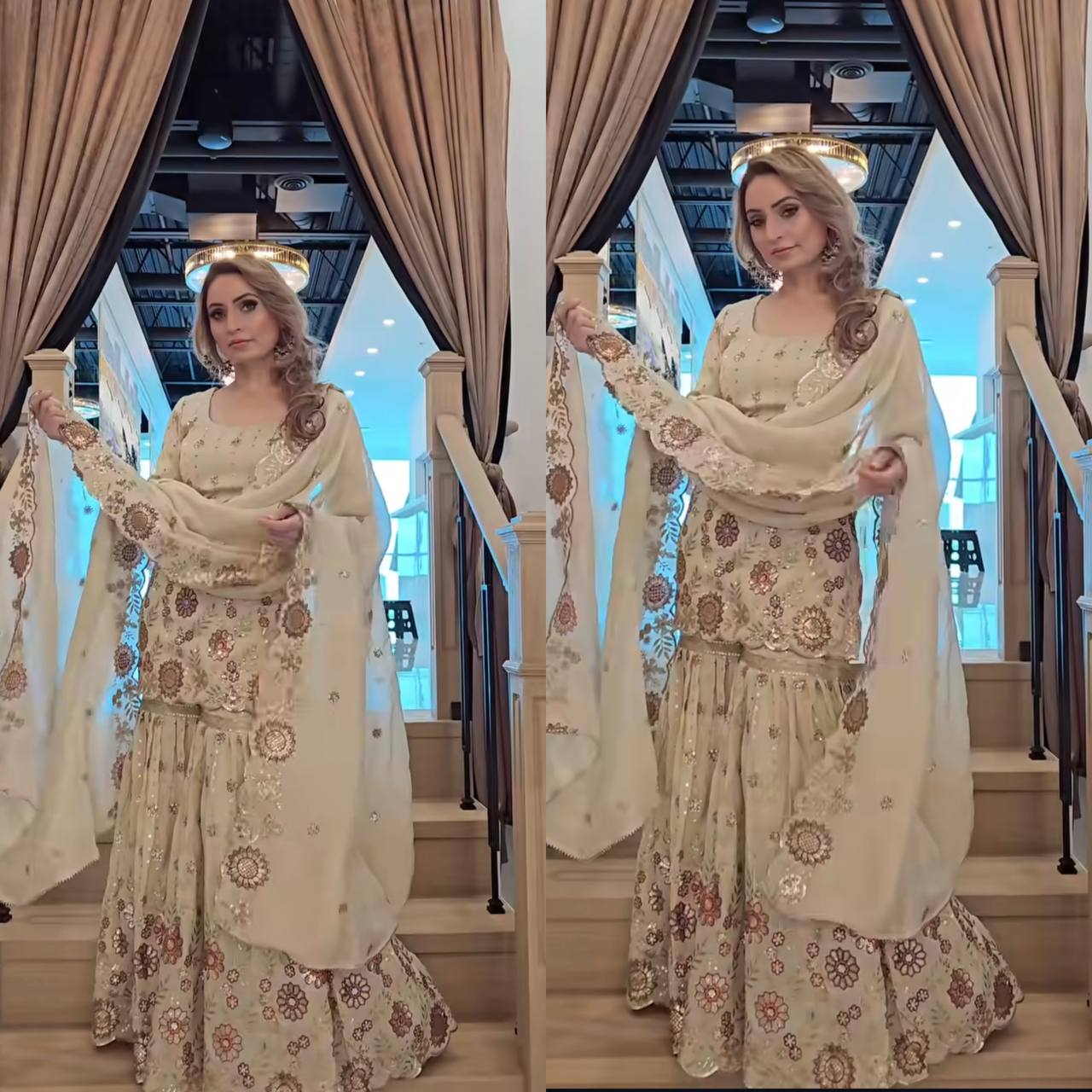 Roshan Jashn Cream New Designer Patiala Suit
