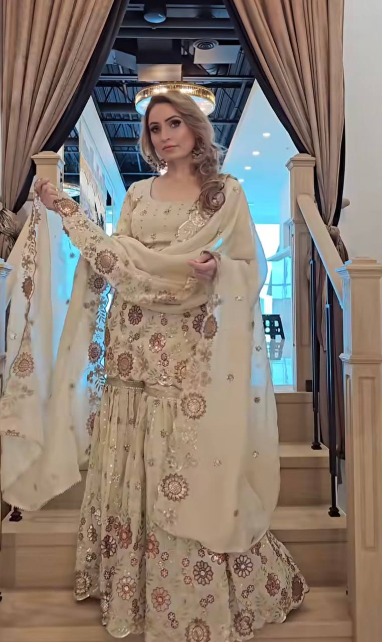 Roshan Jashn Cream New Designer Patiala Suit