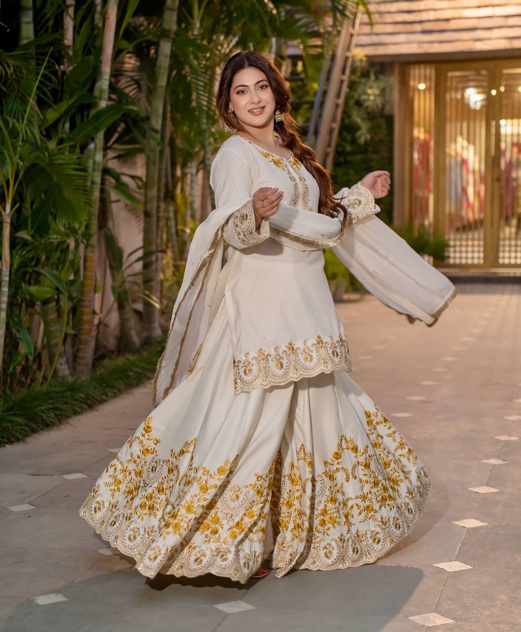 Naureena Enchanted Threads Festive Reverie Plazzo Suit Set