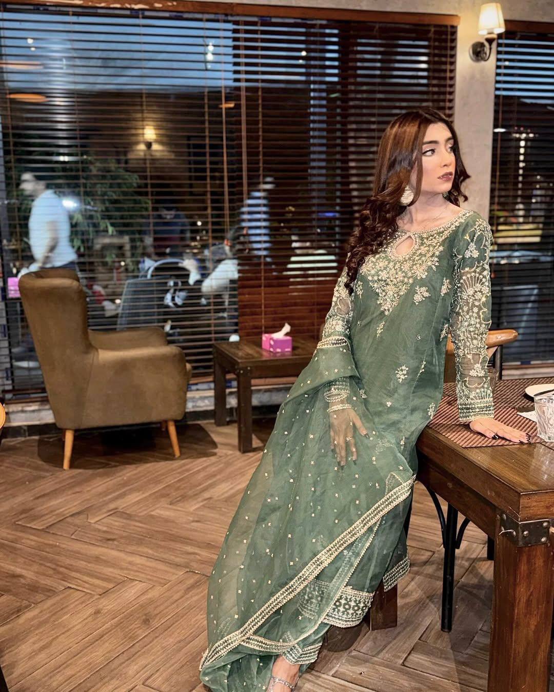 Olive Grace Designer Festive Kurti Set with Soft Dupatta
