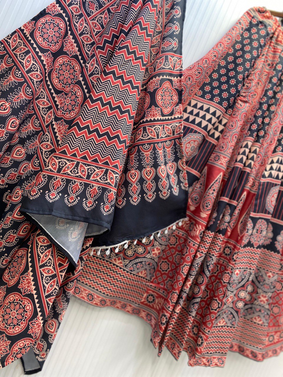 MAROON RAYON DIGITAL PRINTED LEHENGA CHOLI