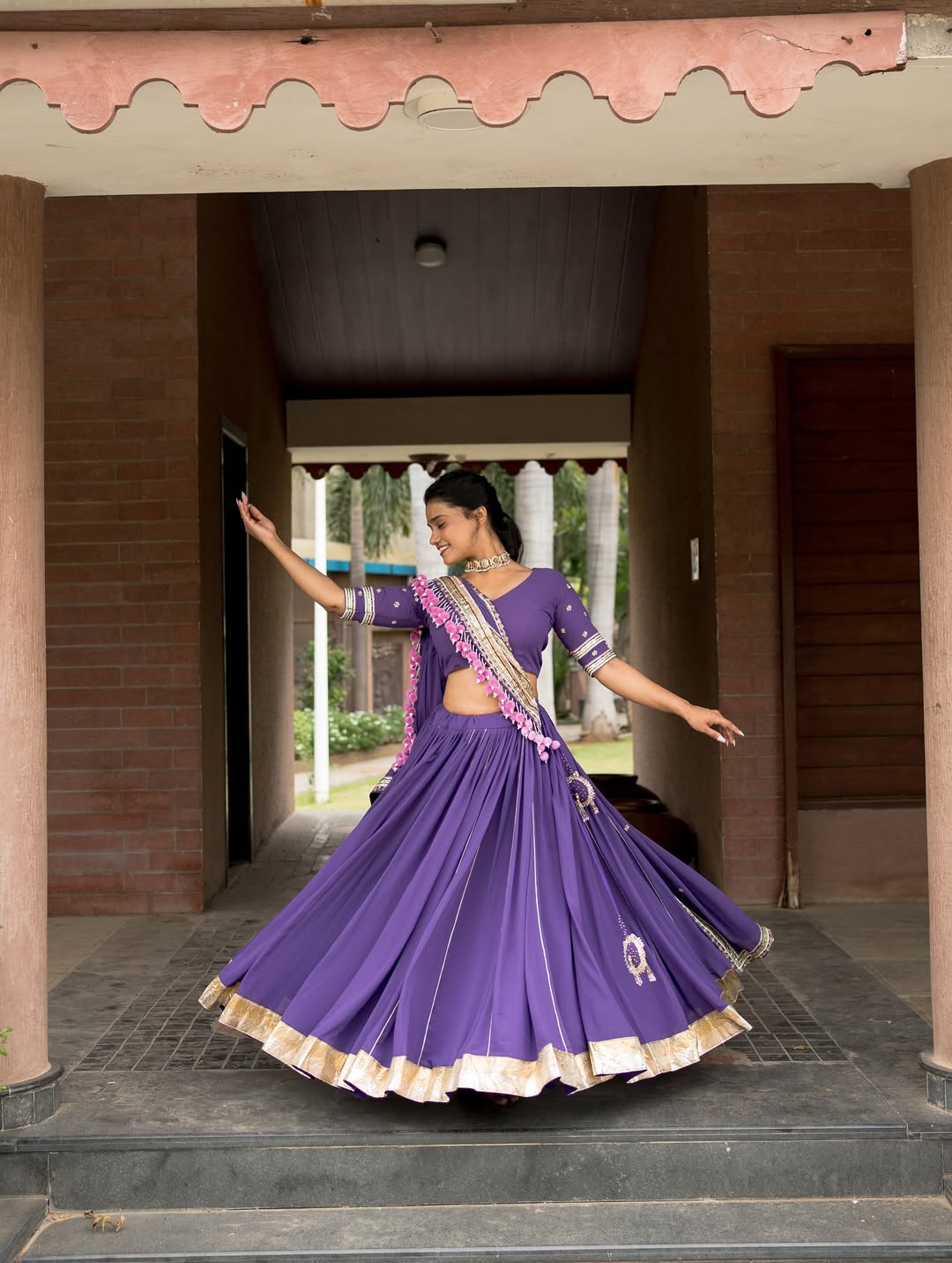 Graceful Purple Navratri Chaniya choli From Raas Collection