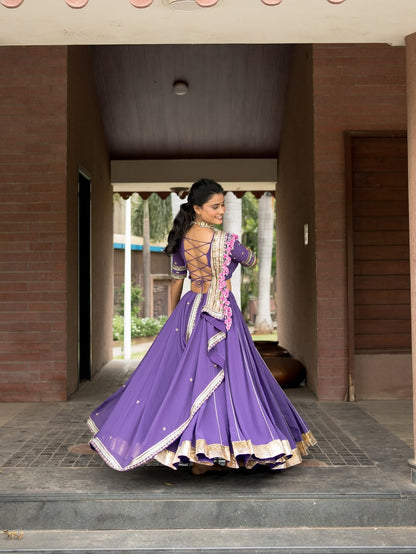 Graceful Purple Navratri Chaniya choli From Raas Collection