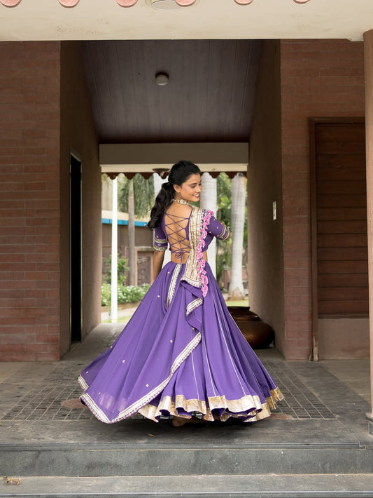 Graceful Purple Navratri Chaniya choli From Raas Collection