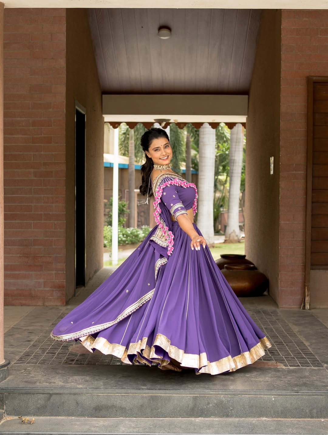 Graceful Purple Navratri Chaniya choli From Raas Collection