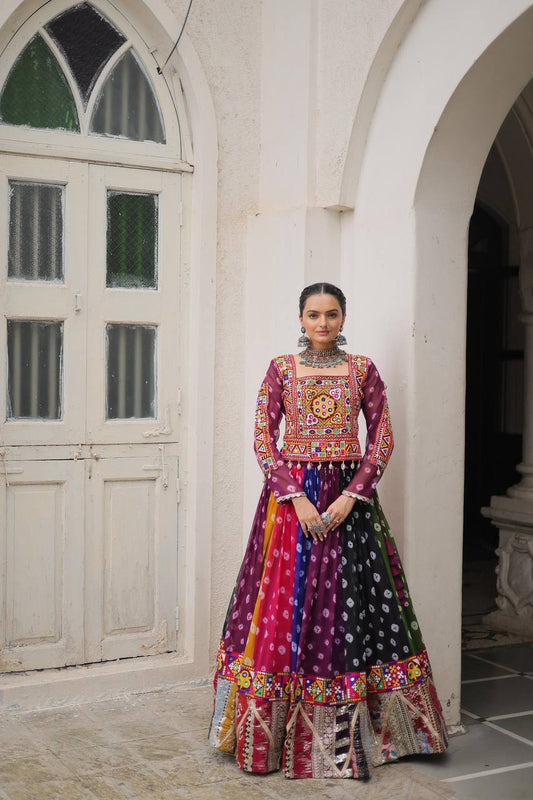 Multicolor Mirror Magic Handcrafted Navratri Lehenga Choli