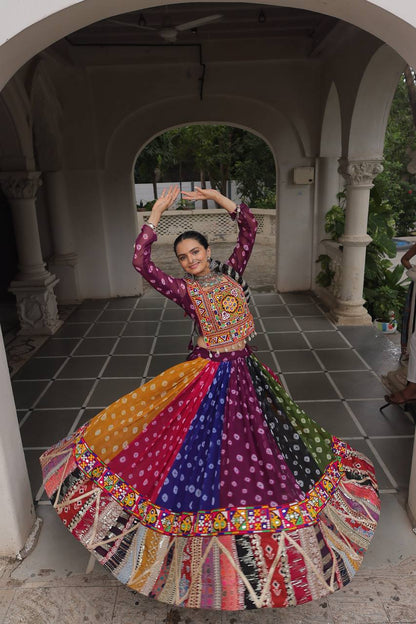 Multicolor Mirror Magic Handcrafted Navratri Lehenga Choli