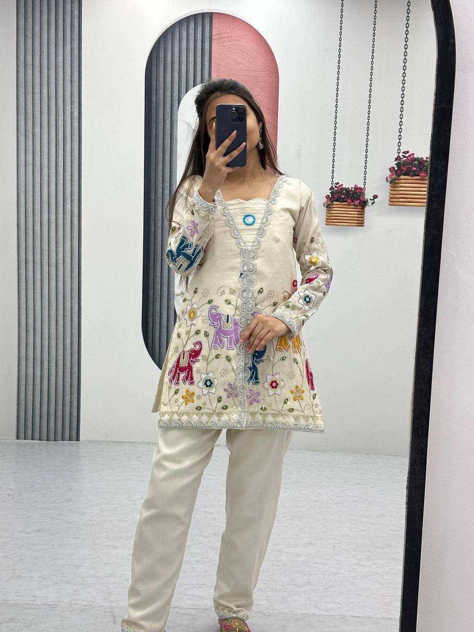 Sajawat Ivory Dreams Threaded Tales of Culture Suit Set