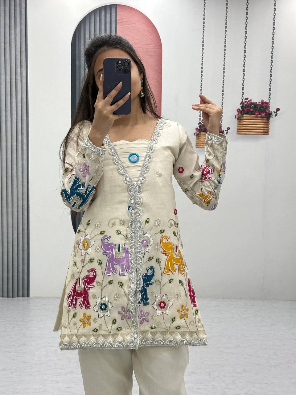 Sajawat Ivory Dreams Threaded Tales of Culture Suit Set