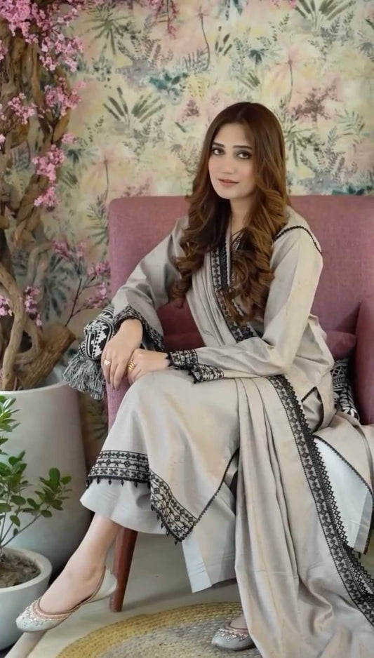 Luxe Looms Designer Readymade Top Bottom & Dupatta Suit Set