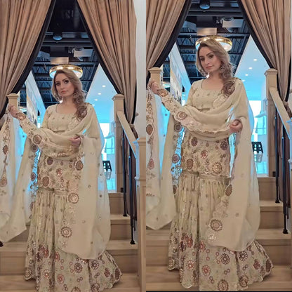 Roshan Jashn Cream New Designer Patiala Suit