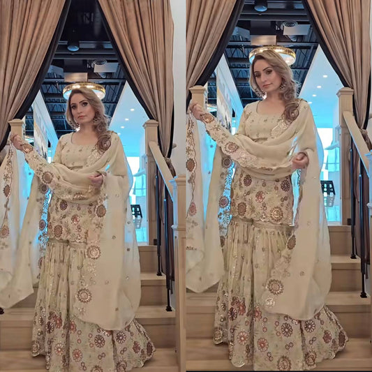 Roshan Jashn Cream New Designer Patiala Suit