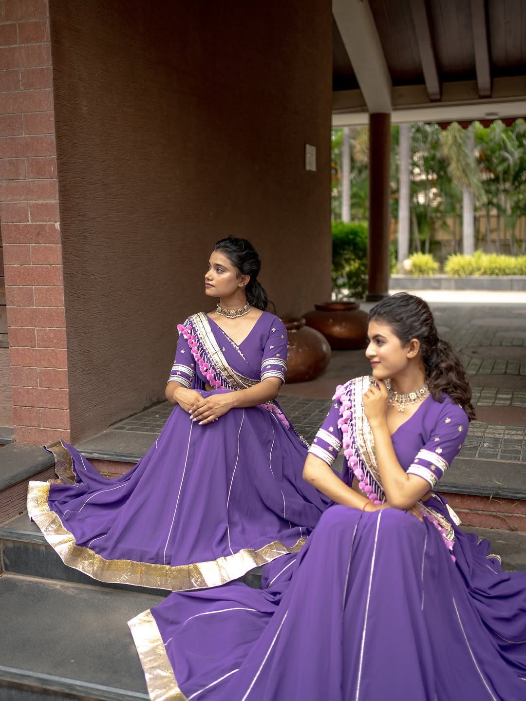 Graceful Purple Navratri Chaniya choli From Raas Collection
