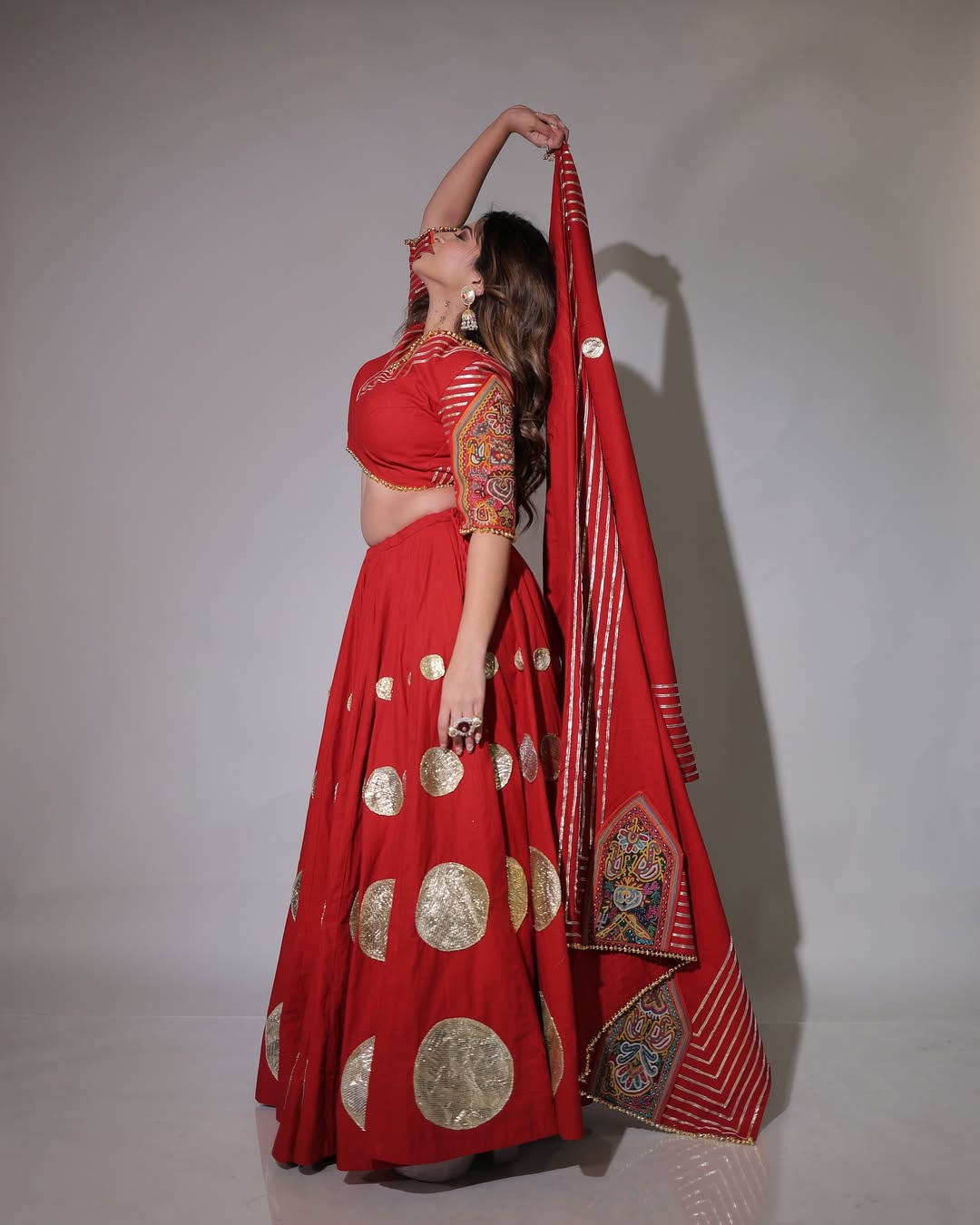Red Chaniya Choli – A Royal Flair With A Bold Vibe! ✨ Premium Concept