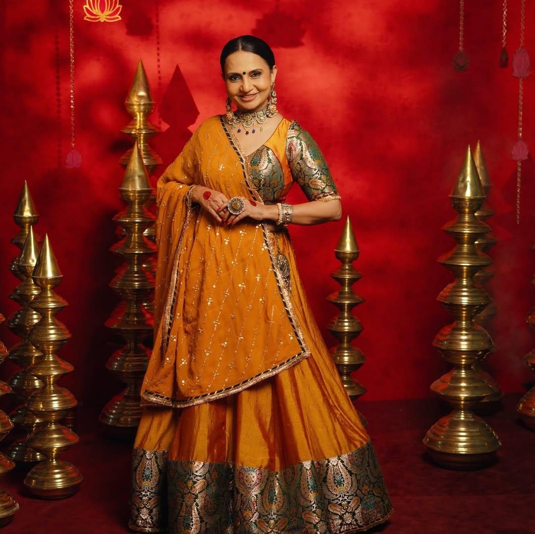 Pure Grace – Orange Lehenga Choli for Navratri