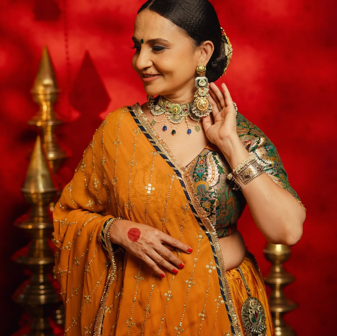 Pure Grace – Orange Lehenga Choli for Navratri