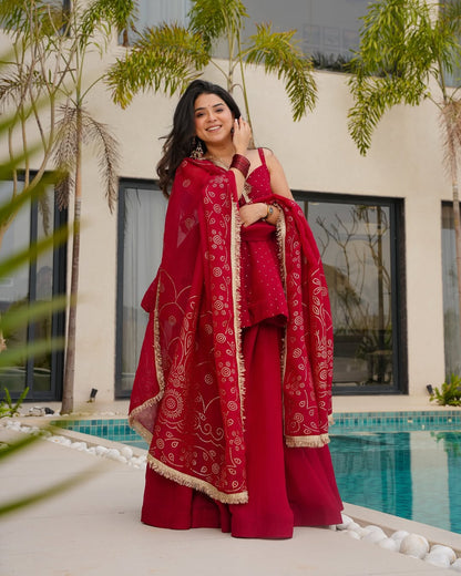 Crimson Blush Kurta Set