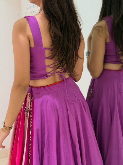 Phoolon Ki Bahaar Pink & Purple Lehenga
