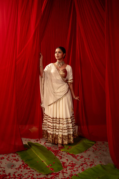 Pure Grace – White Lehenga Choli for Navratri