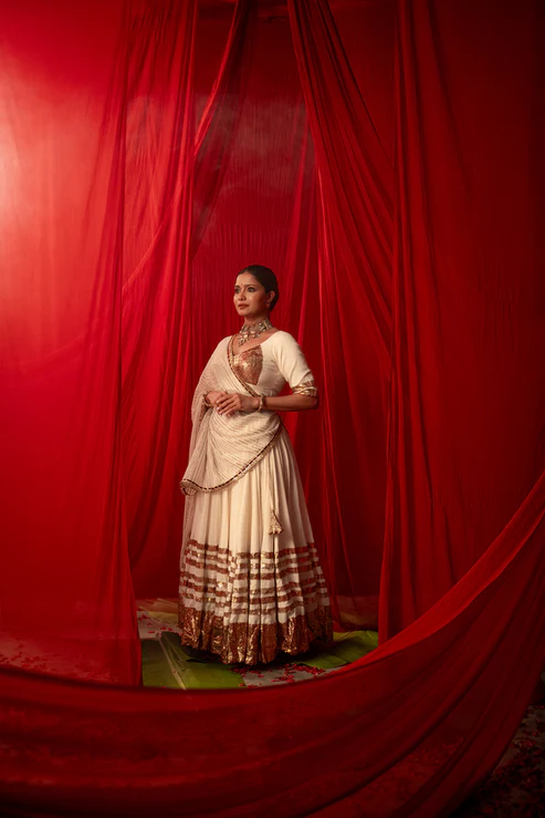 Pure Grace – White Lehenga Choli for Navratri