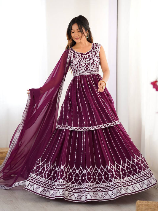 Urban Royalty  Faux Georgette Sharara Suit