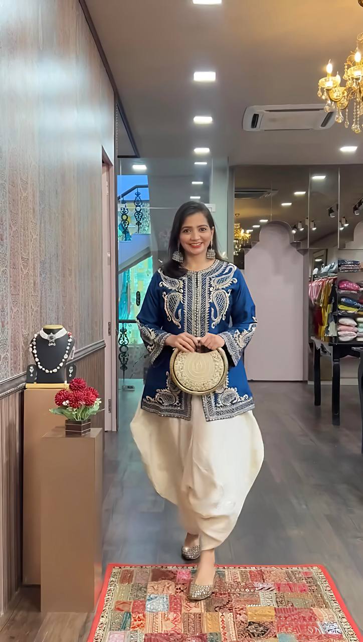 Zanvika New Designer Party Wear Trend Dhoti Suit
