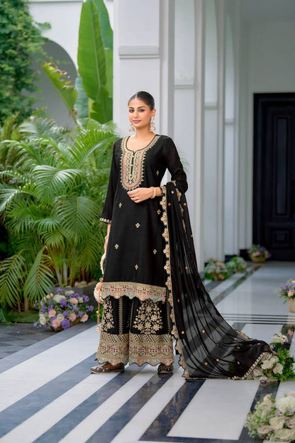 Neerja Designer Party Top Sharara & Dupatta Set