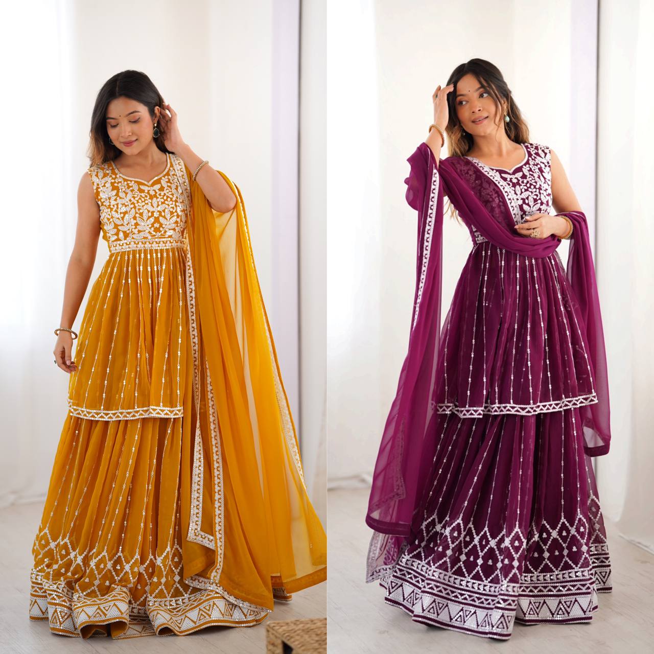 Urban Royalty  Faux Georgette Sharara Suit