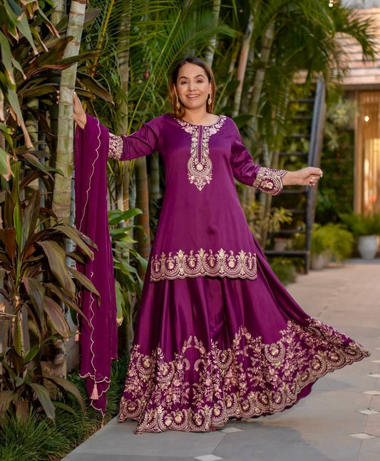 Naureena Enchanted Threads Festive Reverie Plazzo Suit Set