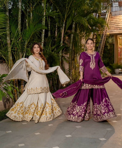Naureena Enchanted Threads Festive Reverie Plazzo Suit Set