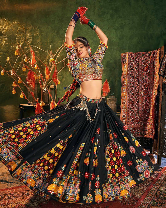 BLACK TRENDING NAVRATRI  SPECIAL CHANIYA CHOLI