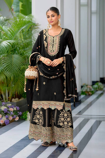 Neerja Designer Party Top Sharara & Dupatta Set