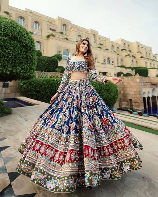 Cultural Bloom Meets Royal Embroidery Lehenga choli
