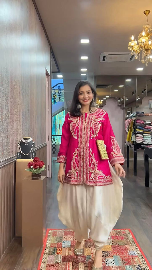 Zanvika New Designer Party Wear Trend Dhoti Suit