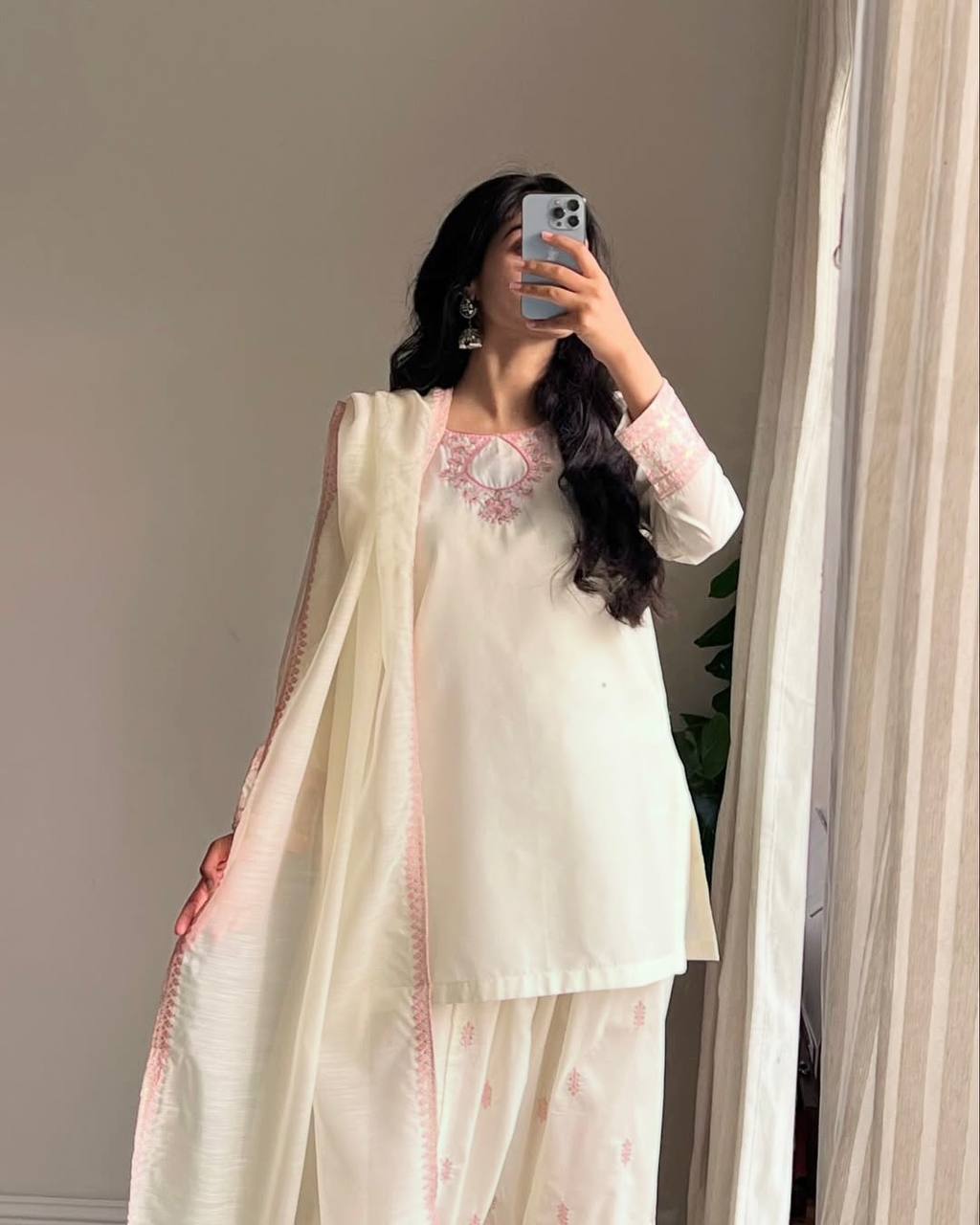 Sahiba Blush Pink Embroidery Patiala Suit Set